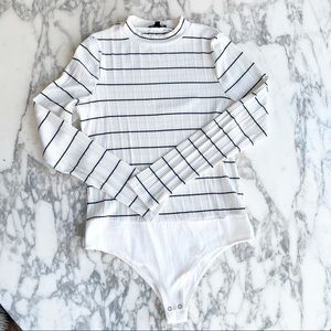 J Crew Ribbed Mockneck Bodysuit